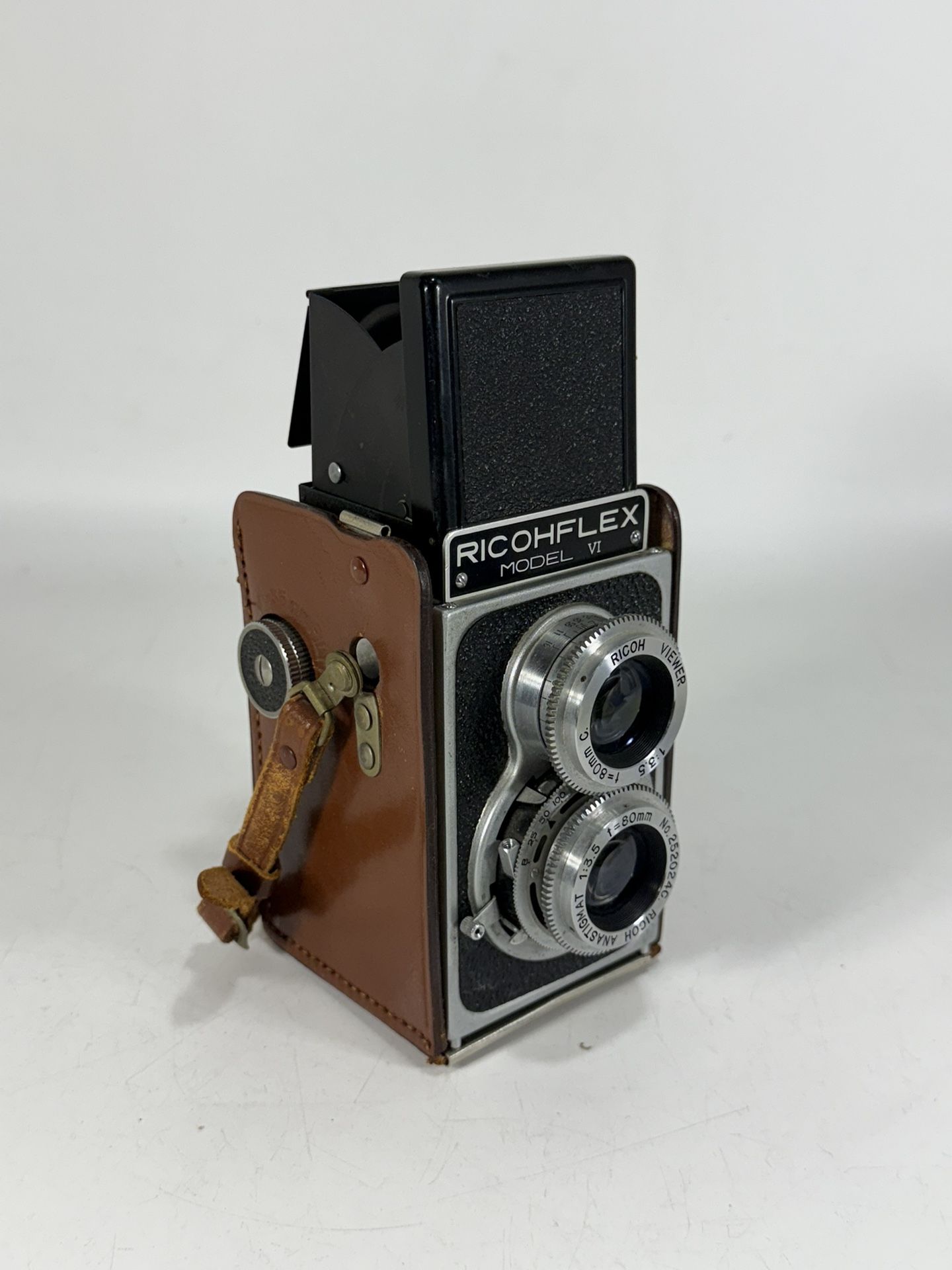 Vintage Ricohflex Model VI TLR 6x6 Film Camera with 80mm F3.5 Lens ~ Untested
