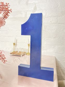 3D Painted Cardboard Number 1 