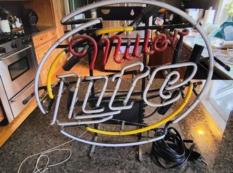Miller Lite Beer Neon Sign - Non-Working