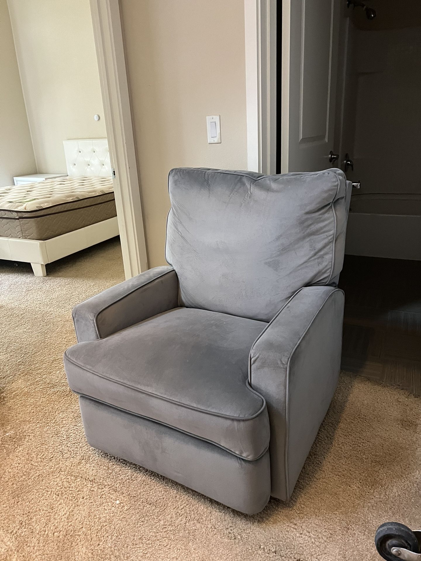Gray Reclining Accent Chair!
