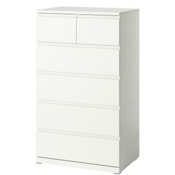 6-drawer dresser, white/anchor/unlock function