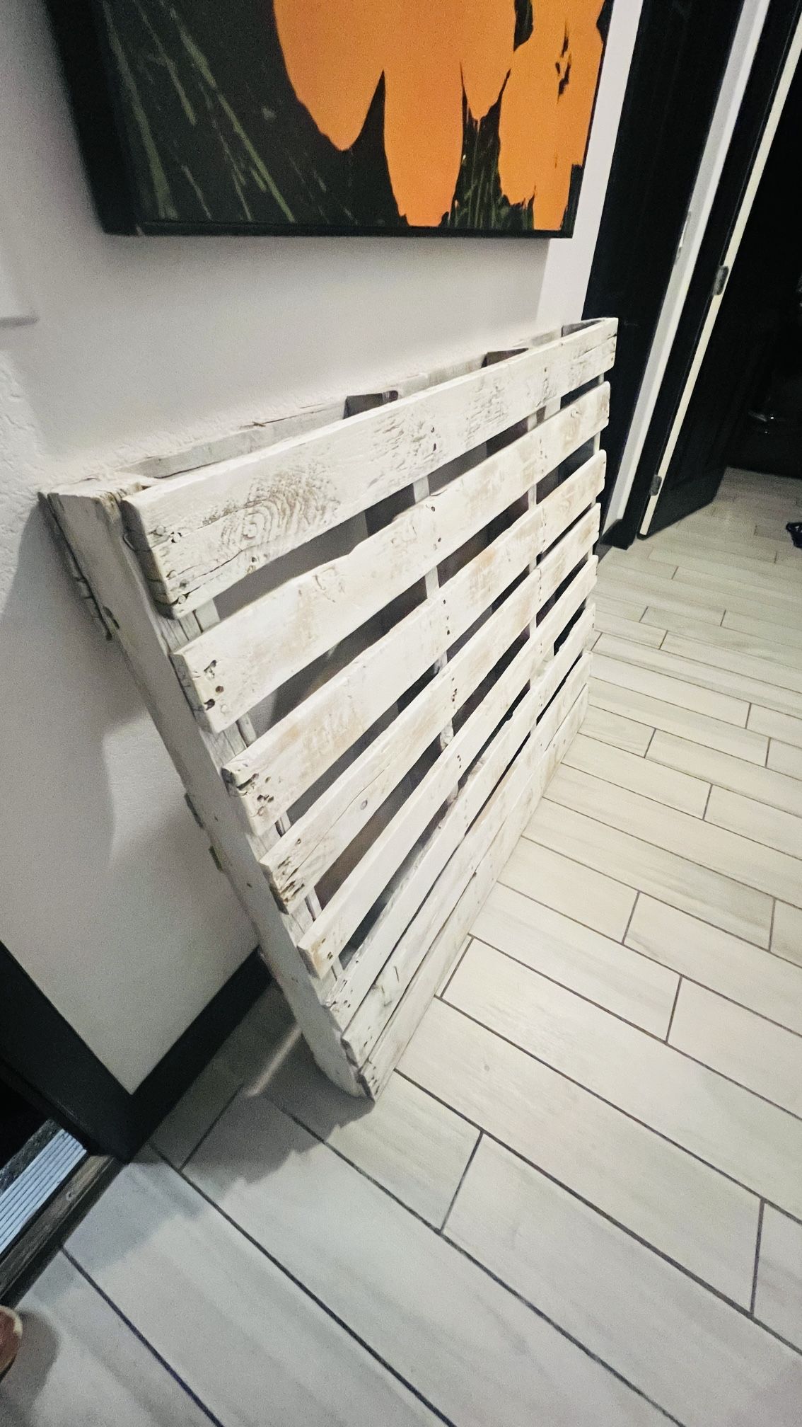 4 Painted Pallets - Chalkboard White