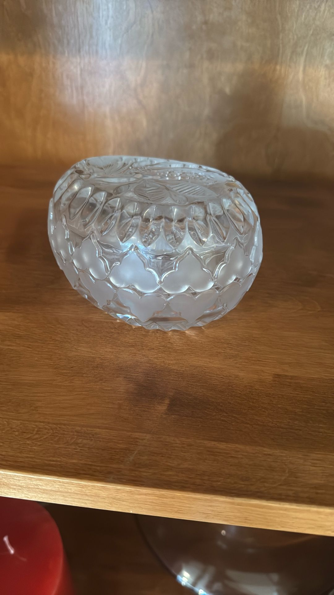 Vintage Crystal Cut Easter Egg With Lid