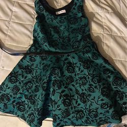 Green and Black Dress for Child