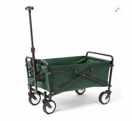 Heavy Duty Compact Folding 150lb Capacity Outdoor Utility Cart, Green