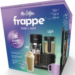 Mr. Coffee Single Serve Frappe and Iced Coffee Maker with Blender, Black