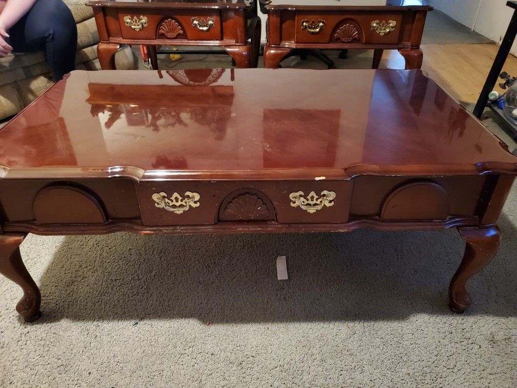 Cherry Coffee And End Tables