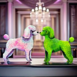 Wooden Poodles Wall Art By Me