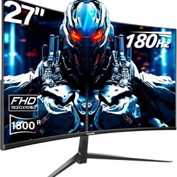 Monitor Gaming 27 Curved 1080P 144Hz/180Hz, brand new
