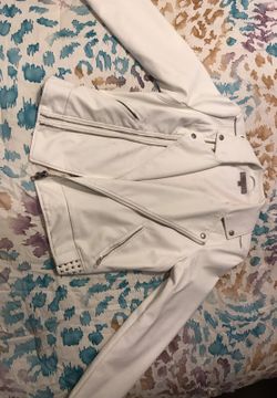 White leather look guess jacket never worn