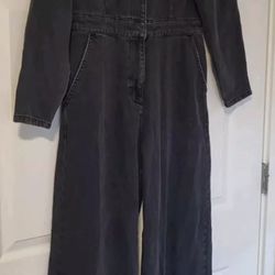 ASOS Charcoal Denim Jumpsuit Size 14 