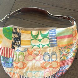Colorful Coach Bag With Matching Wristlet 