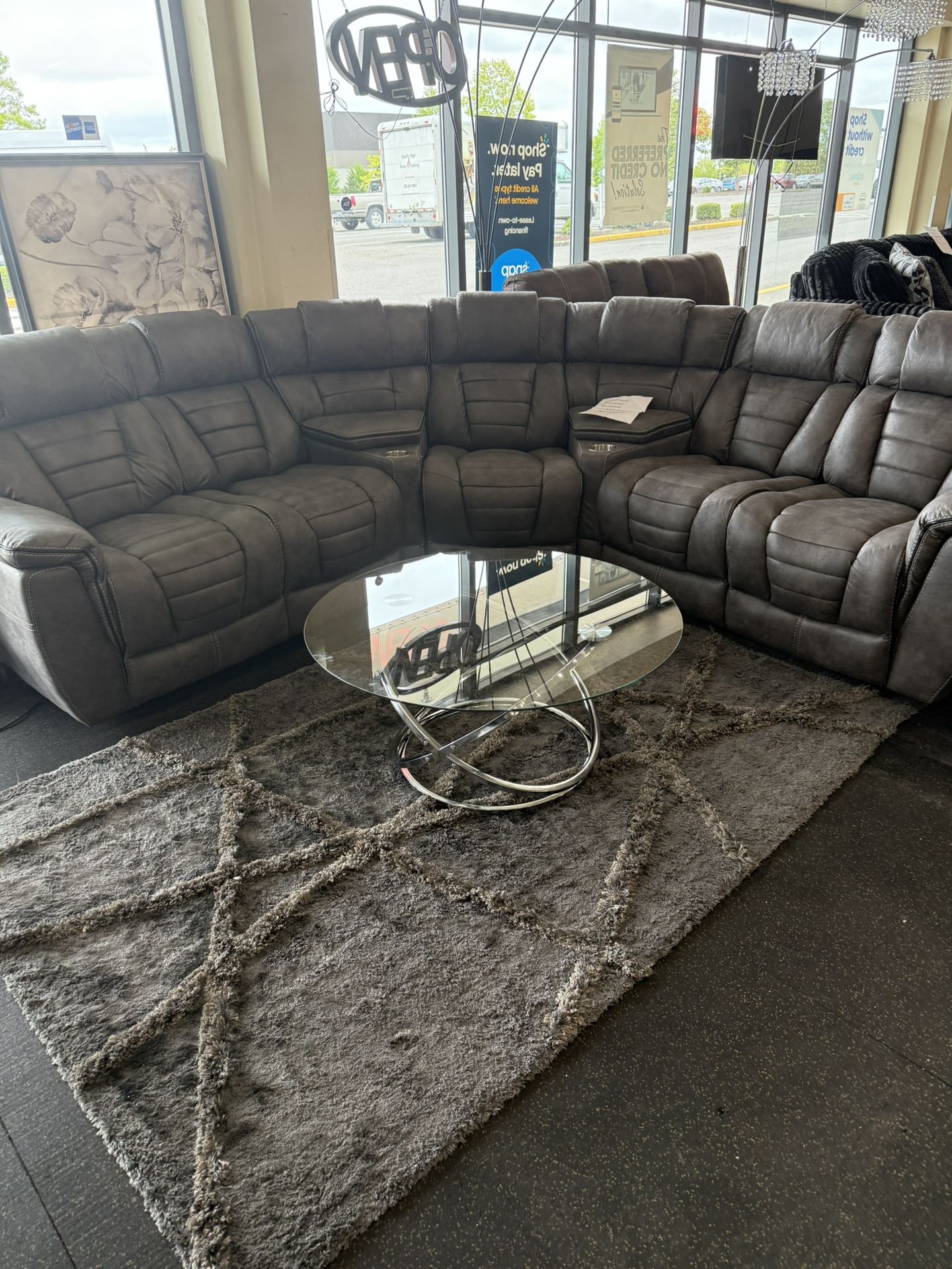 Power Reclining Sectional On Sale( 3 Power Recliners)