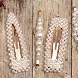 Pearls Hair Clips