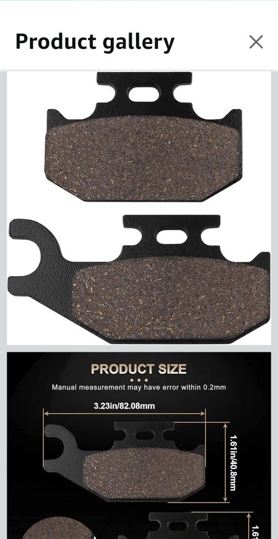 Rear Brake Pads for Yamaha Rhino (contact info removed)-2007 Rhino (contact info removed)-2009 Raptor 700 700R 2006-2015