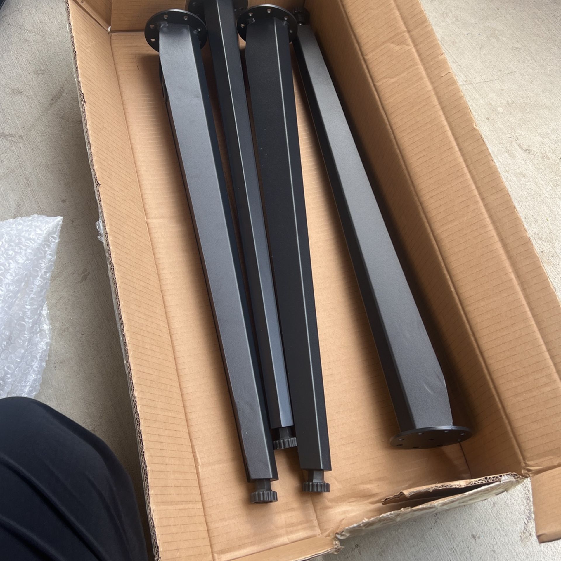 4PCS x 26" Angled Steel Dining Table Legs, Steel Coffee Table Legs, Office Table Legs,Computer Desk Legs,Industrial Kitchen Table Legs,Black
