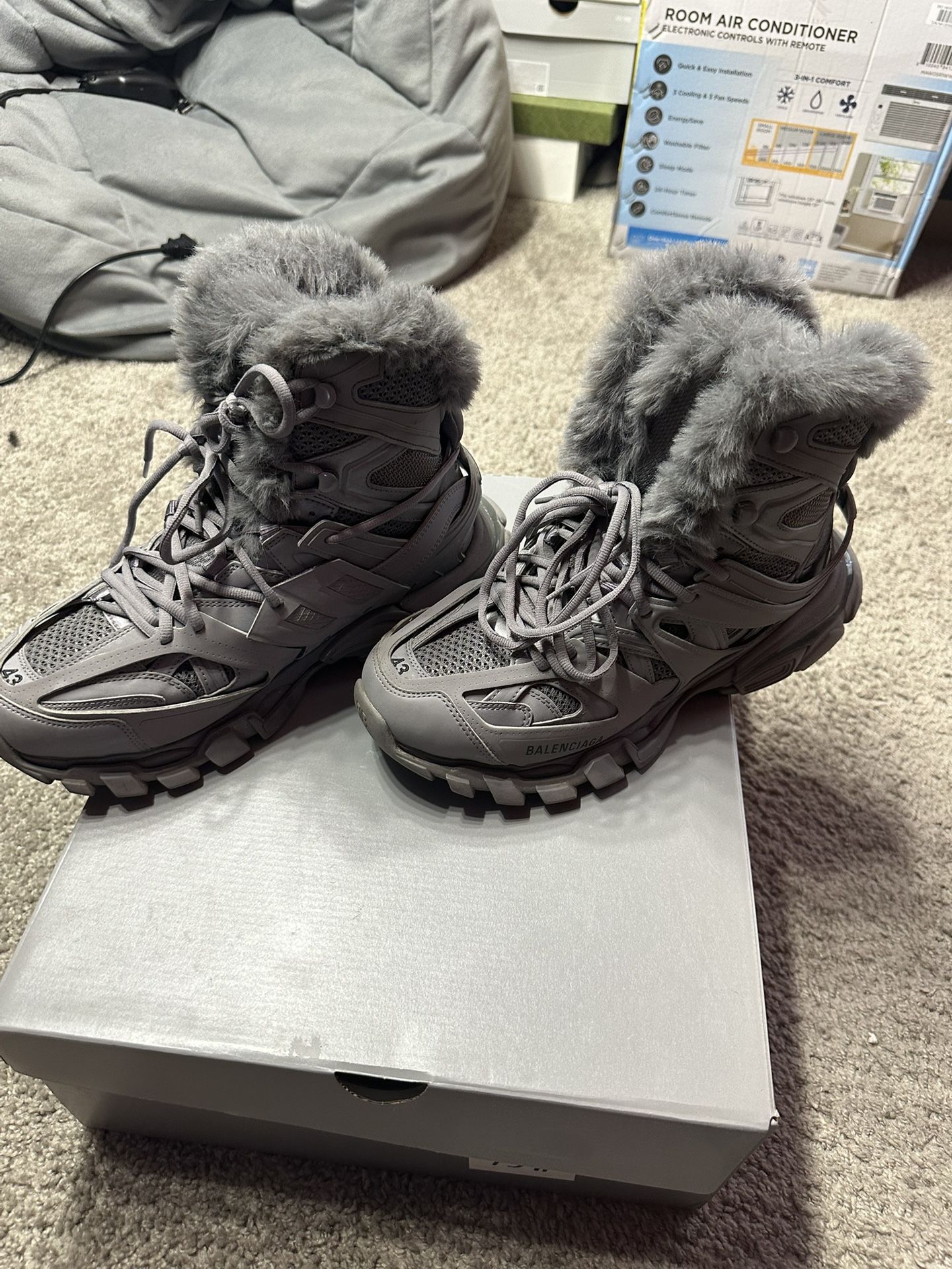 Balenciaga Men’s Track Hike Faux Fur