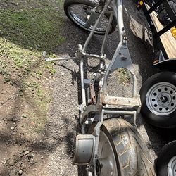 1956 Harley Davidson & Motorcycle rolling chassis. Frame