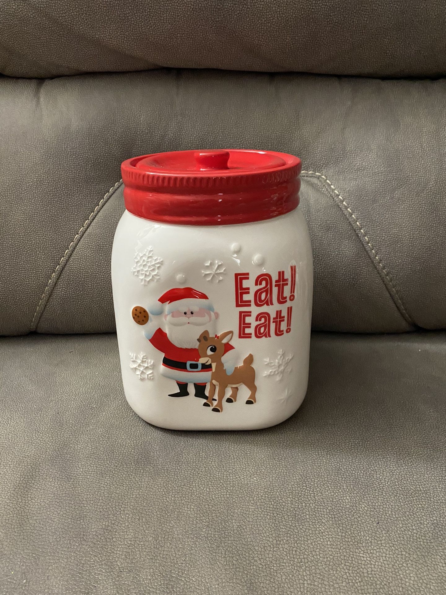 Hallmark Rudolph The Red Nose Reindeer Cookie Jar - Brand New