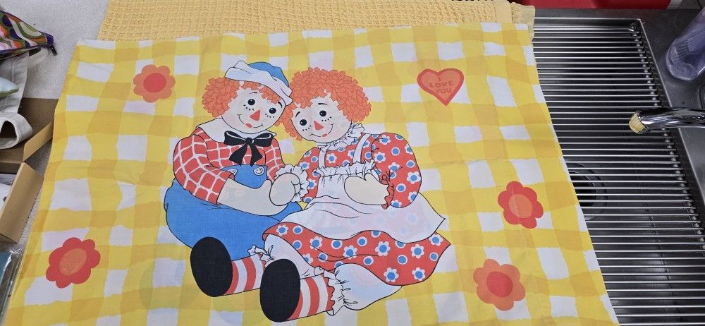 Raggedy Anne And Andy Vintage Pillowcase