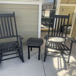 Two Rocking chairs and table