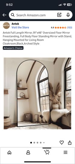 ANTOK Full Length Mirror, 91"x46" Oversized Floor Mirror