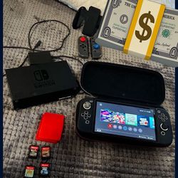 Like New Nintendo Switch OLED  With 4 Games 