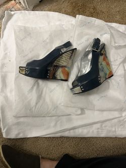 Bobbi Blu Leather Platform Wedges W’s 5.5