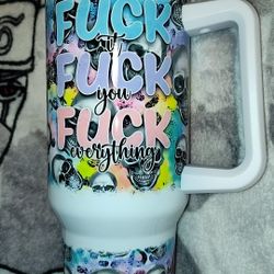 Tumbler With Cuss Words And Middle Finger 🫣