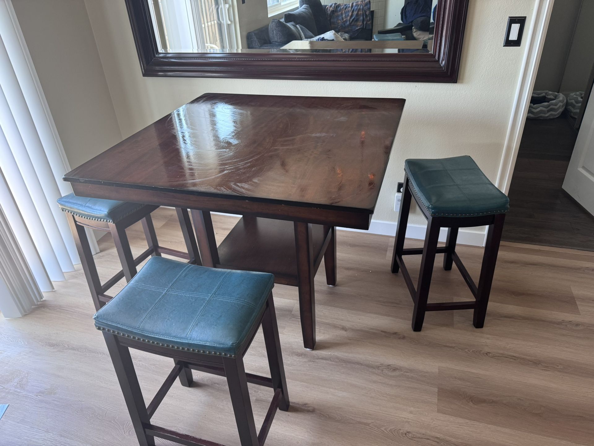 Wooden Dining Table W/ Chairs