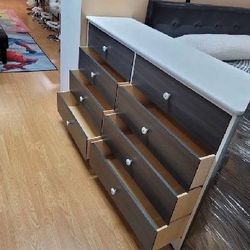 Brand New Gray&White 8 Drawer Dresser