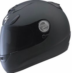 Scorpion EXO motorcycle helmet in a matte black finish size s