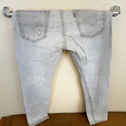 Men’s Levi’s 512 Light Grey Washed With Worn Holes