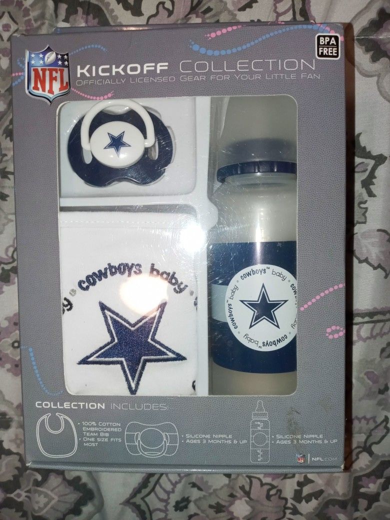 Dallas Cowboys Baby Bottle Set New