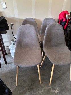 Set of 4 grey chairs