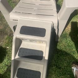 Dog Or Cat Up And Under Steps 
