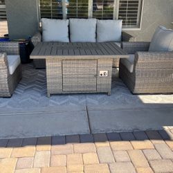 Patio Furniture Set with Fire table