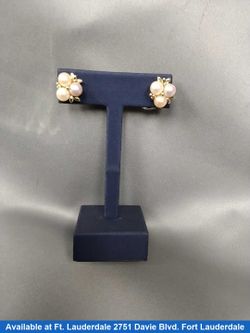 Pearl Earrings - Yellow Gold 14k (.585) 4.4 grams