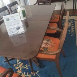 Vintage Waterford Slide Table and 8 Chairs