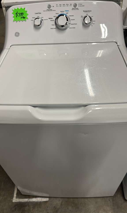 GE Top Load Washer – White, Simple Knob Controls, Deep Rinse