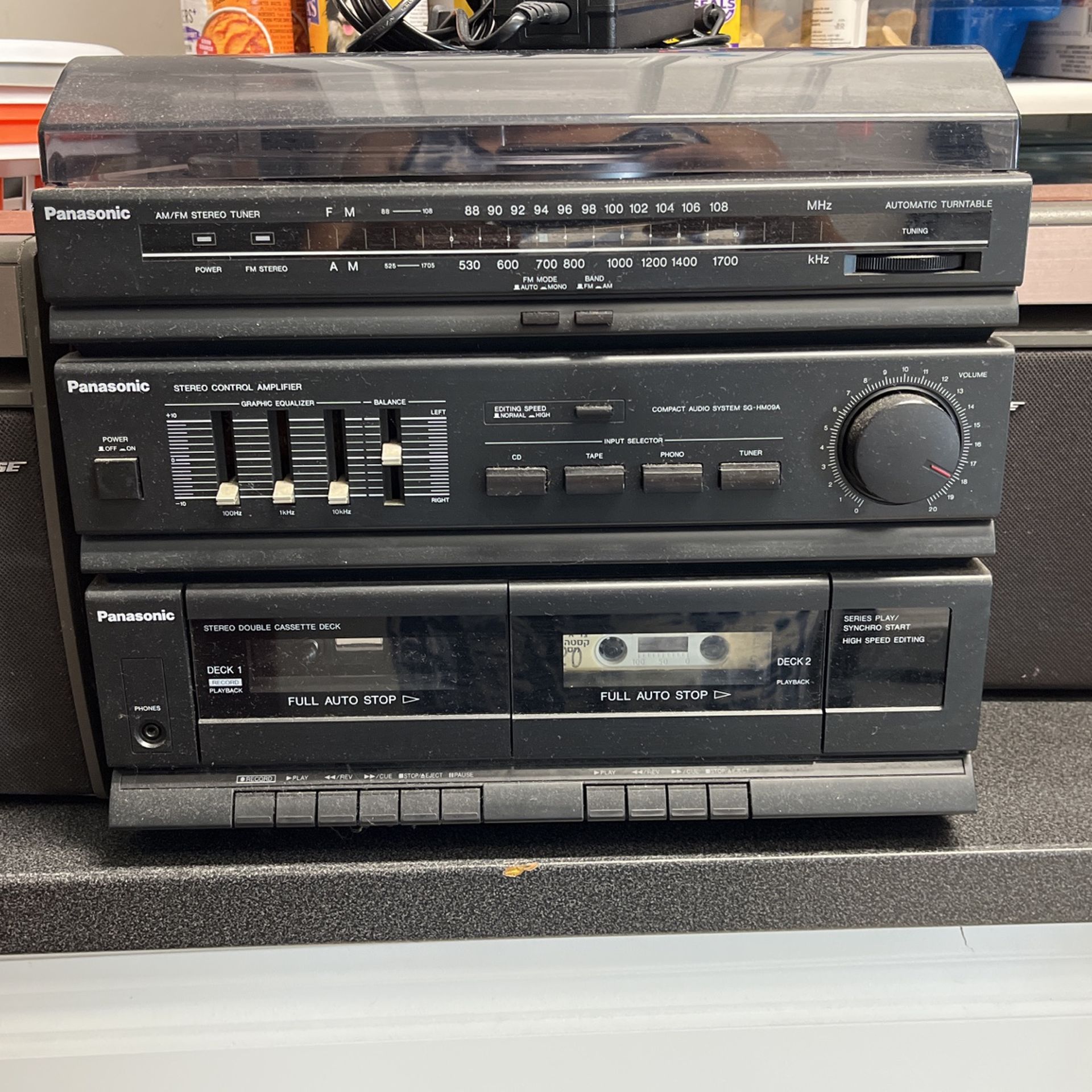 panasonic 3 en 1 tocadisco cassette radio
