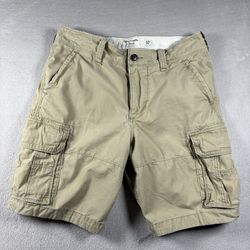 Abercrombie & Fitch Cargo Shorts Mens Size 32 Beige Y2K Baggy #3111