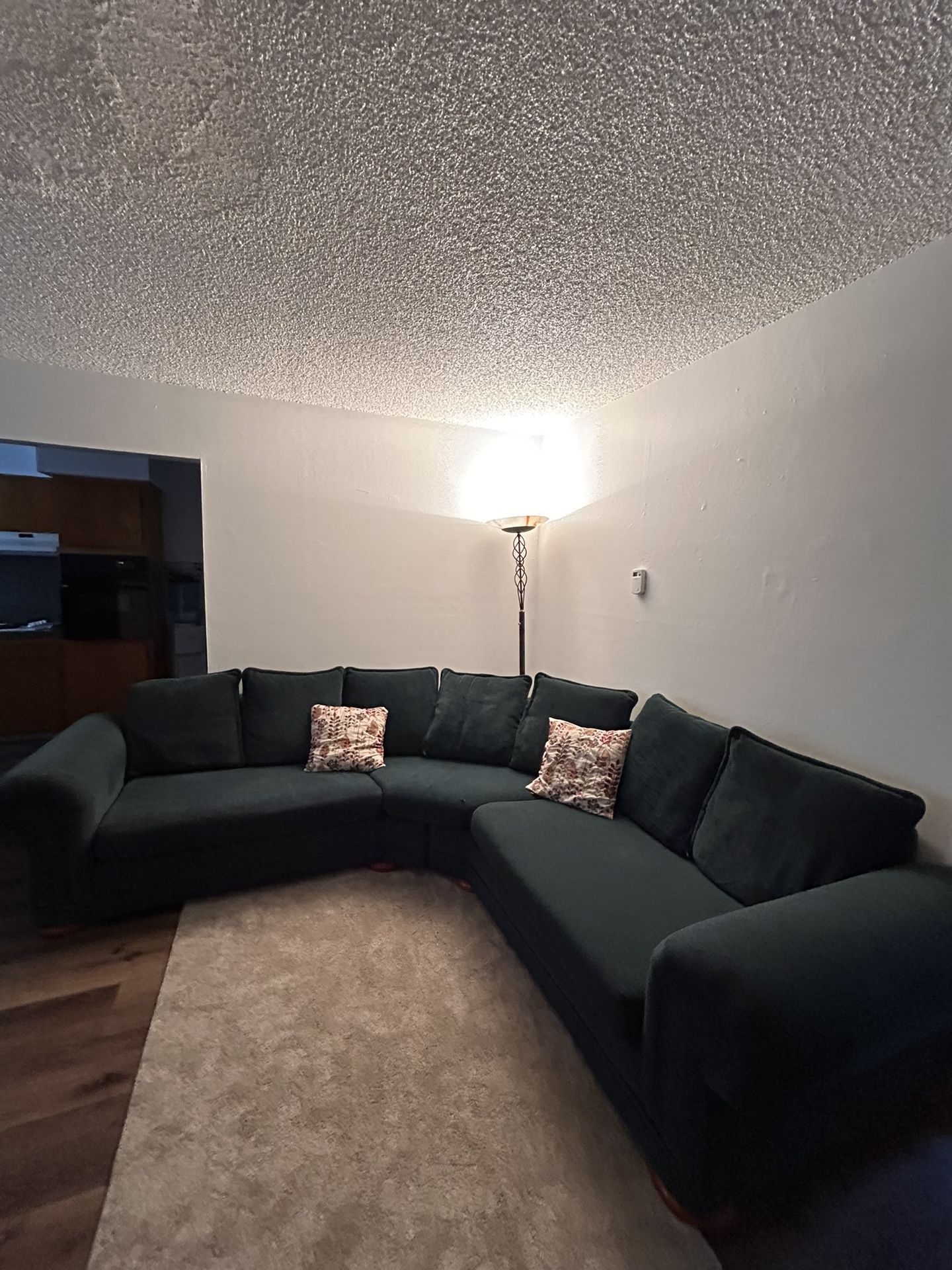 Three piece vintage sofa (Forest Green) Good Condition