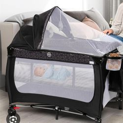 Baby Crib Portable 4-in-1