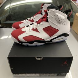 Air Jordan 6 Carmine Red White New 11.5