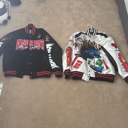 Death row records and juice wrld varsity jackets  