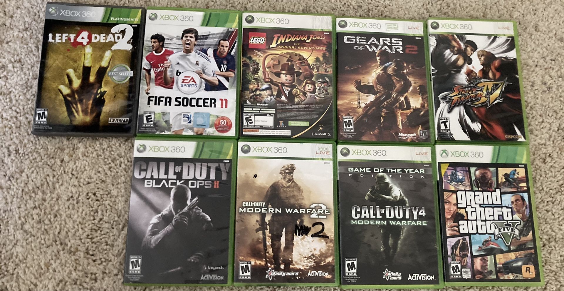 XBOX 360 & PS2 Games