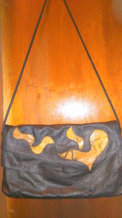 Dashing retro vintage clutch Handbag leather