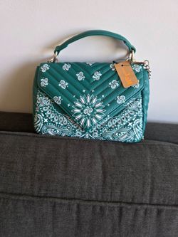 Green Bandana Crossbody Bag