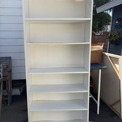 White Garage Shelves